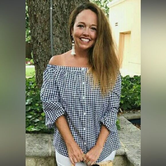 Merona Off the Shoulder Gingham Top! - Picture 13 of 13